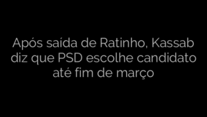 ​Após saída de Ratinho, Kassab diz que PSD escolhe candidato até fim de março 